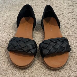 Chic Black Braided Sandals